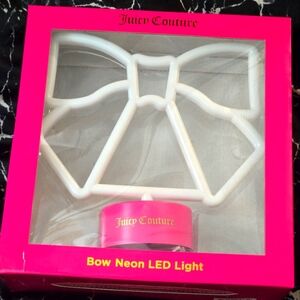 NIB Juicy Couture Bow Pink Neon LED Light